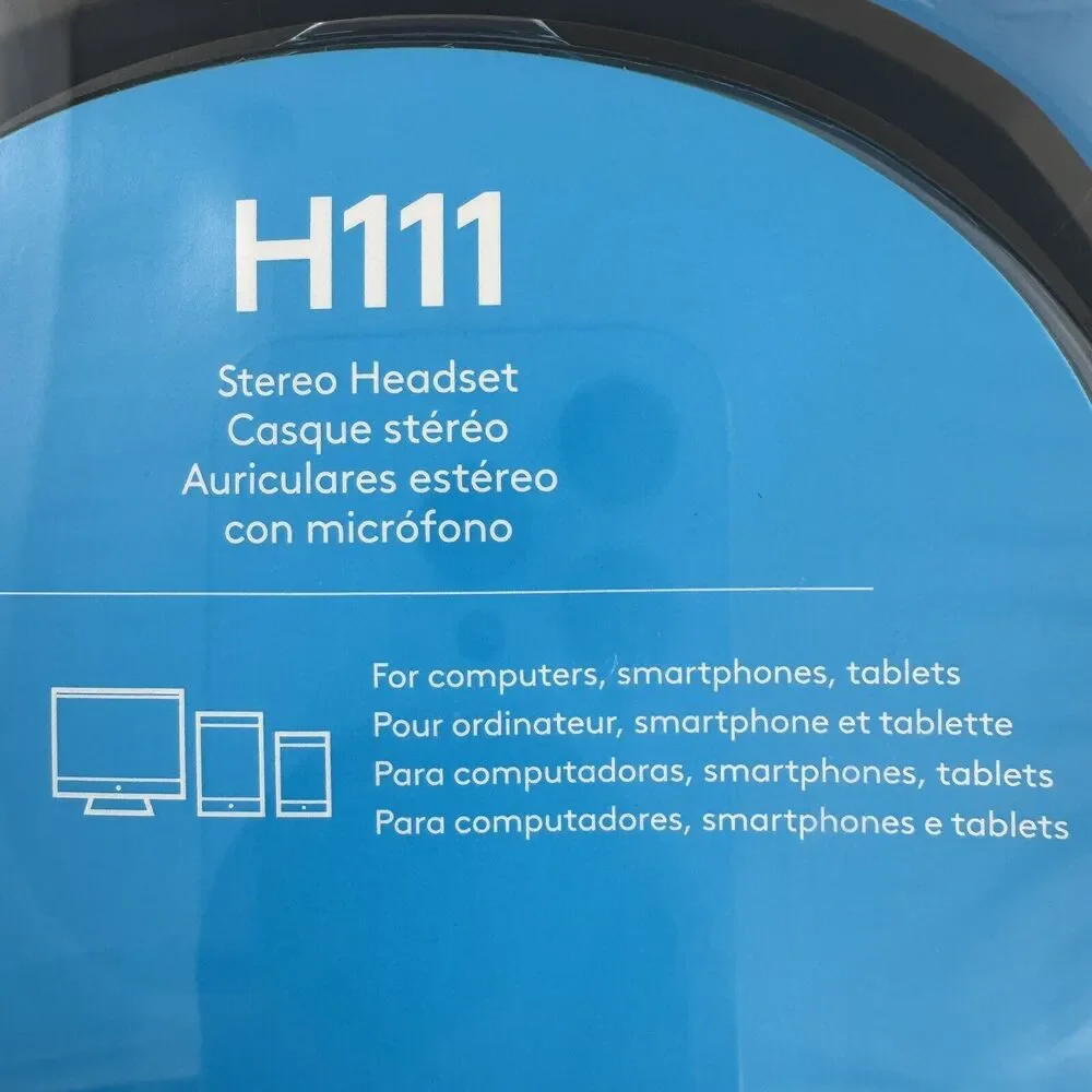 Logitech‎ H111 Stereo Headset with Microphone for Computers Smartphones Tablets